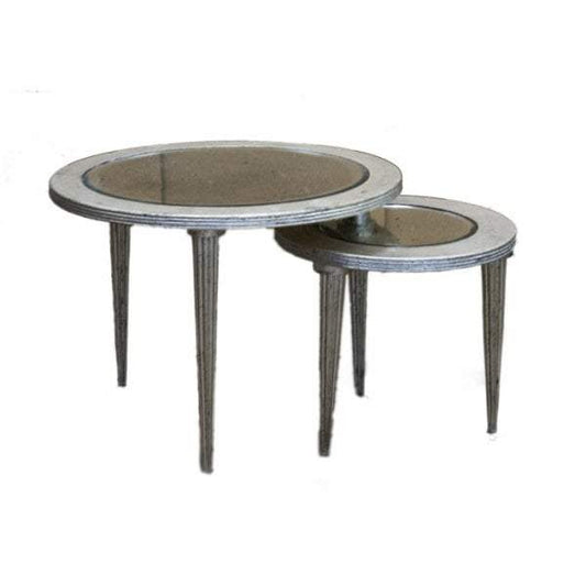 Round Tables W/Mirror Set/2-abc