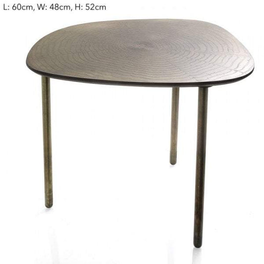 Table Logwood Design 3 Legs Gold Grey-abc