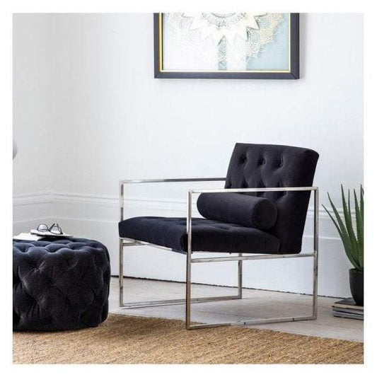 Vera Armchair Jet Velvet-abc