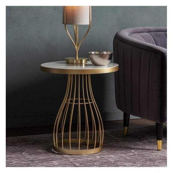 Venray Side Table Champagne-abc