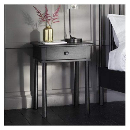 Walter 1 Drawer Bedside Black-abc