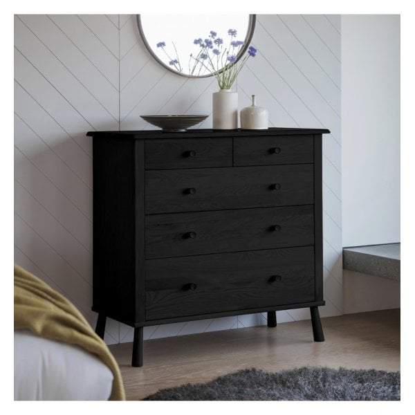 Walter 5 Drawer Chest Black-abc