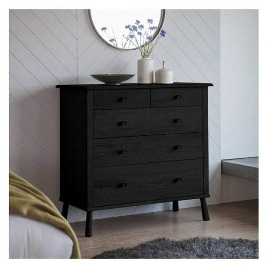 Walter 5 Drawer Chest Black-abc
