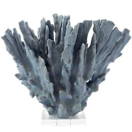 Coral Decor with Crystal Glass Base-abc