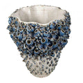 Vase White w Blue Flower-abc