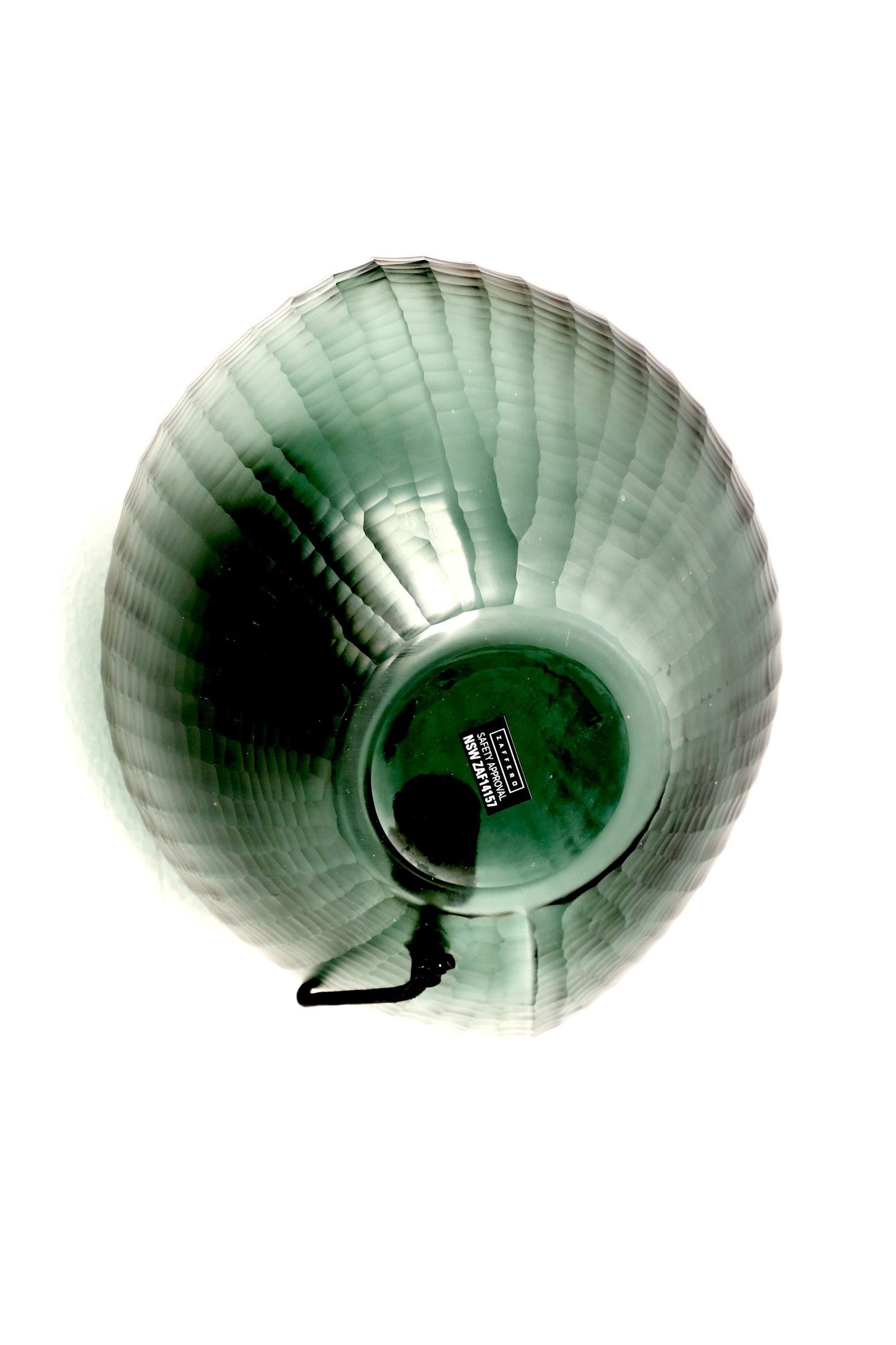 Paris Large - Bottle Green - Large Freeform Hand Cut Art Glass Table Lamp-abc