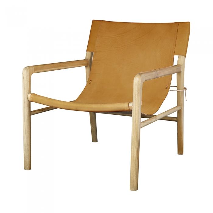 Ayun Chair - Leather Tan-abc