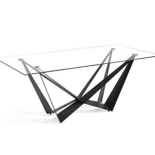 Radiance Rectangle Dining Table Glass Black-abc