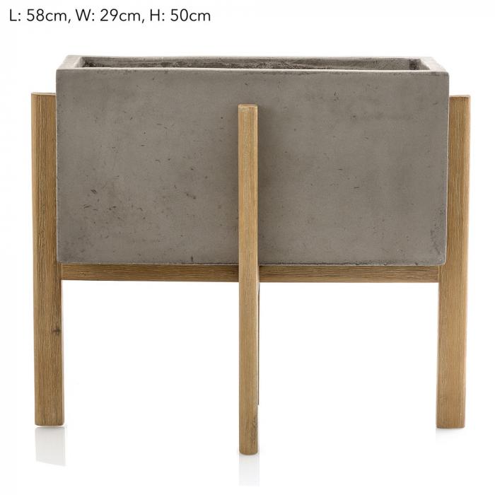 Planter Square Tolino 58x29x50-abc