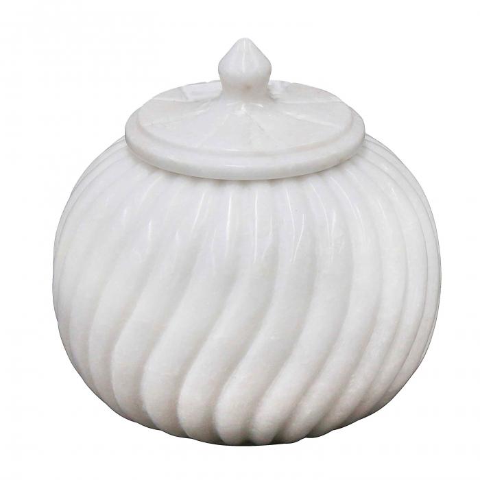 Marble Carved Jar Med-abc