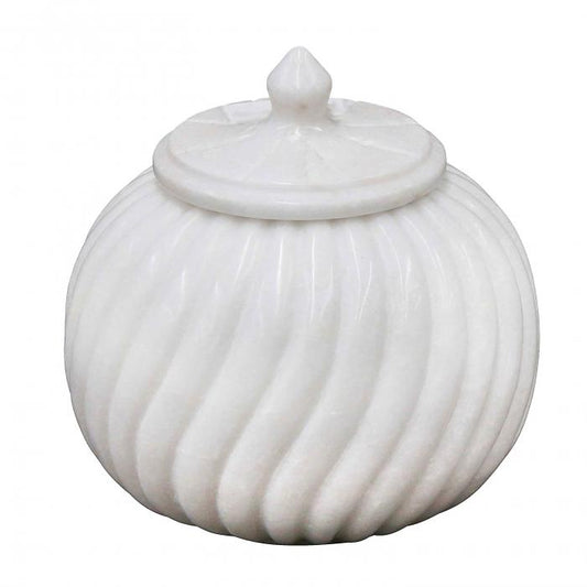 Marble Carved Jar Med-abc
