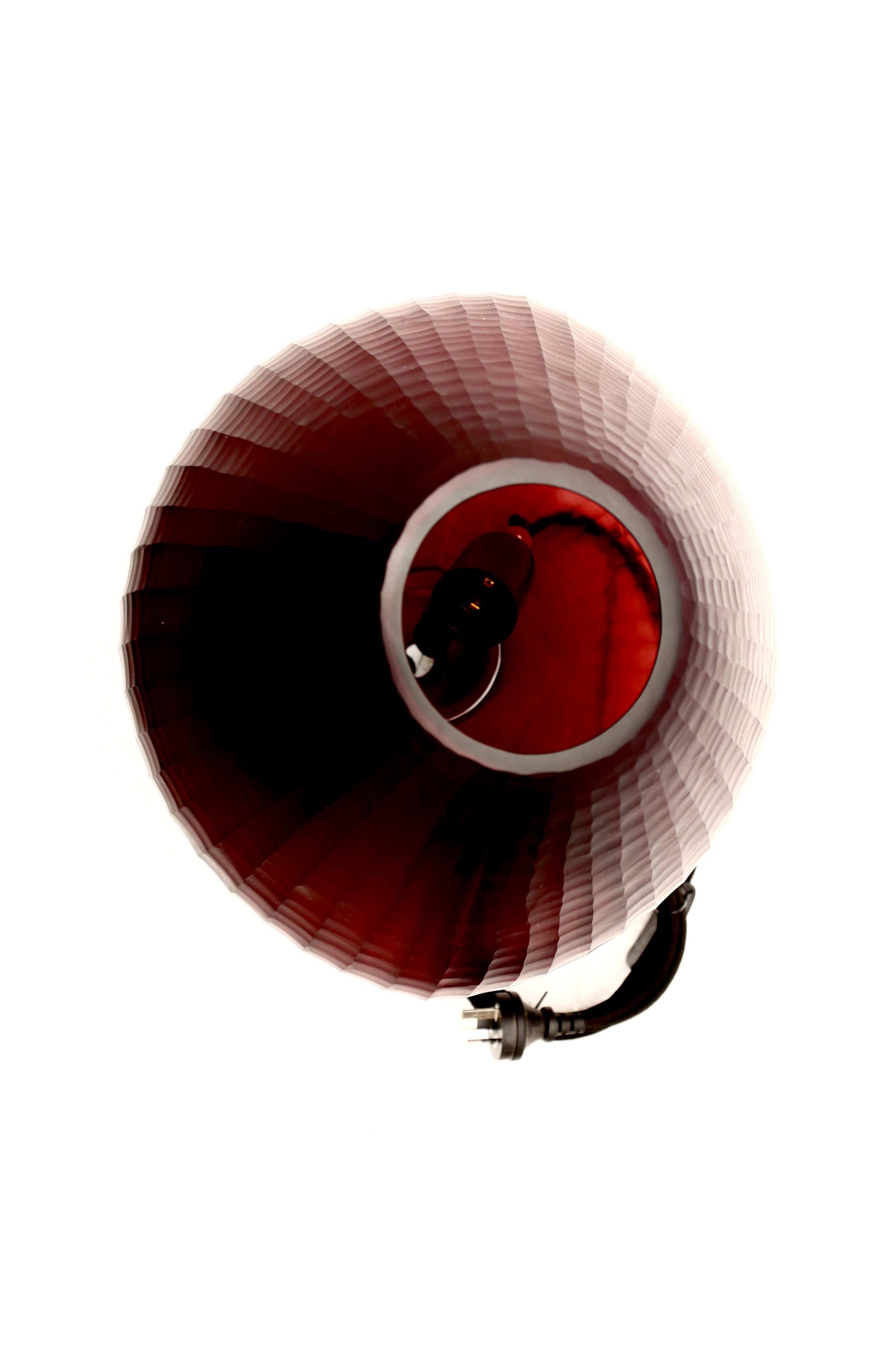 Paris Small - Ruby - Small Freeform Hand Cut Art Glass Table Lamp-abc