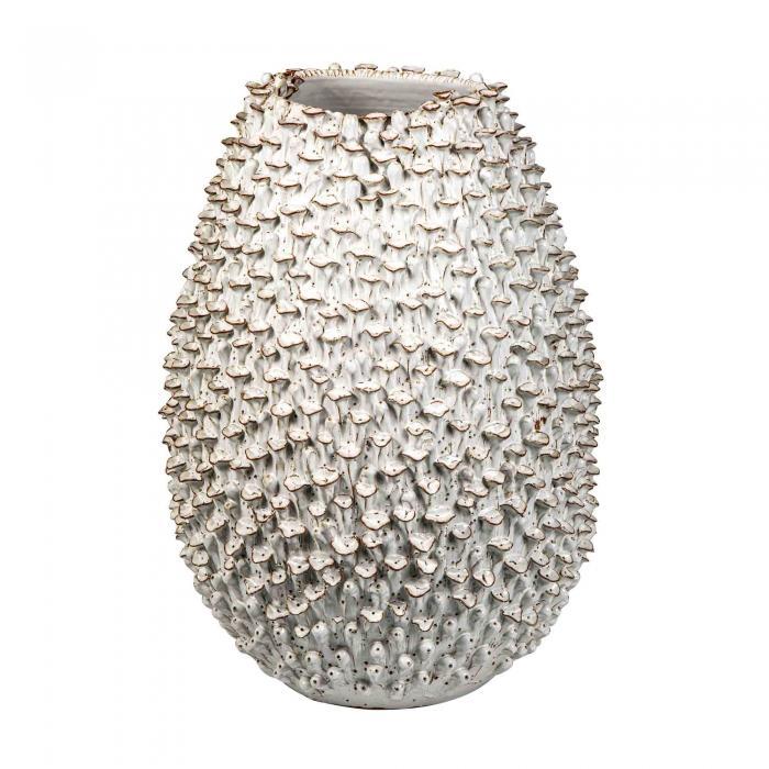 Egg Vase Lge White-abc