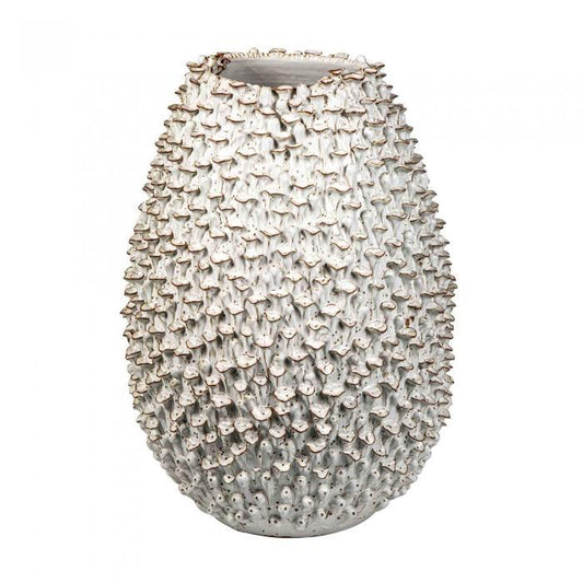 Egg Vase Lge White-abc