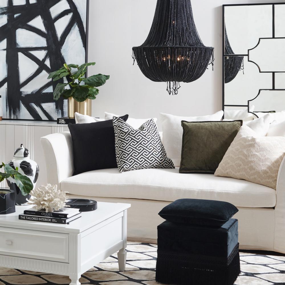 Allegra Chandelier - 8 Arm Black-abc