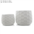 Honeycomb Pot Set/2 Lge White-abc