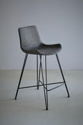 Brooklyn Kitchen Counter Stool - Dark Grey/Black - Fabric Upholstered Kitchen Counter Stool-abc