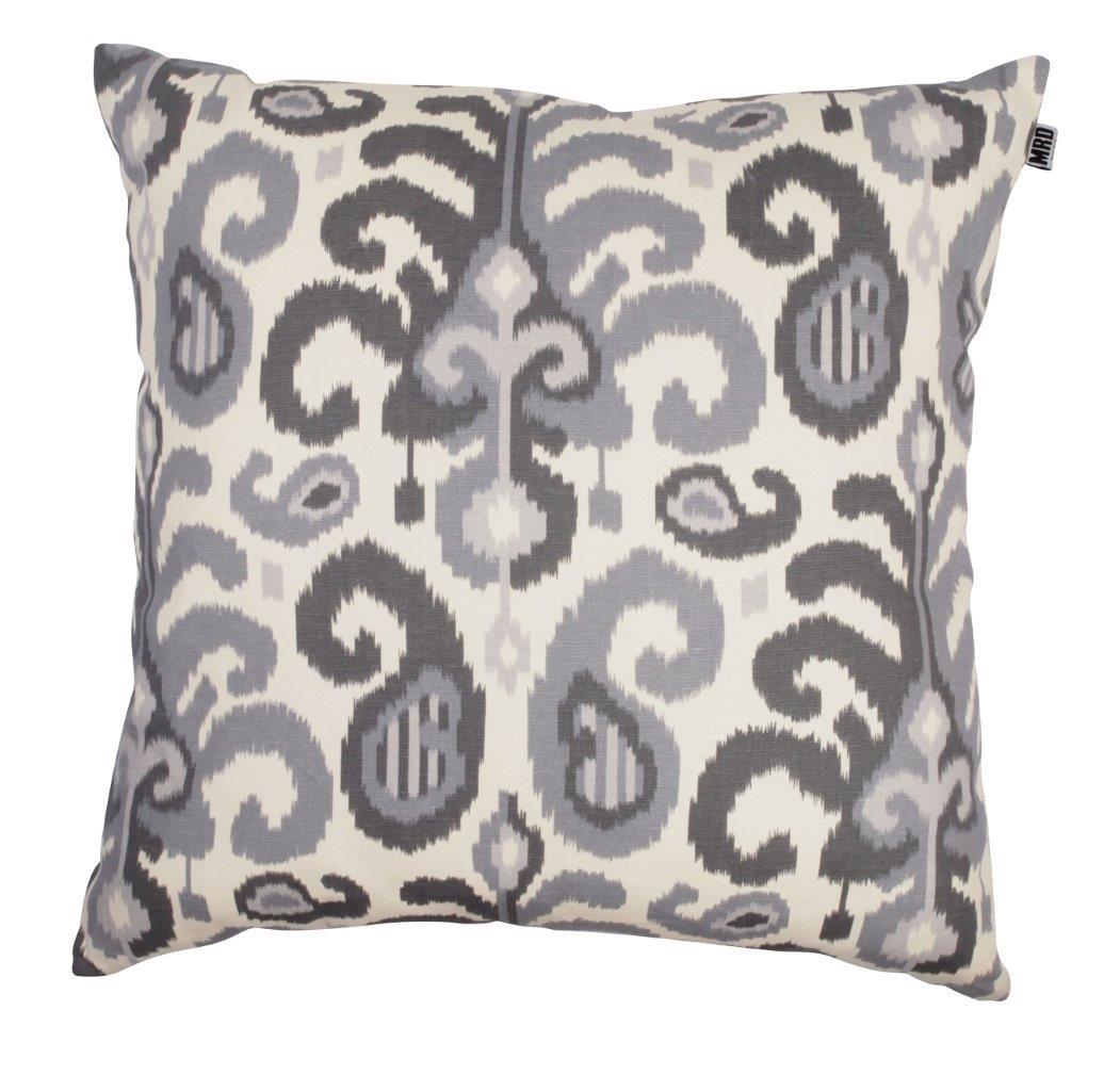 Ikat Cushion Grey-abc
