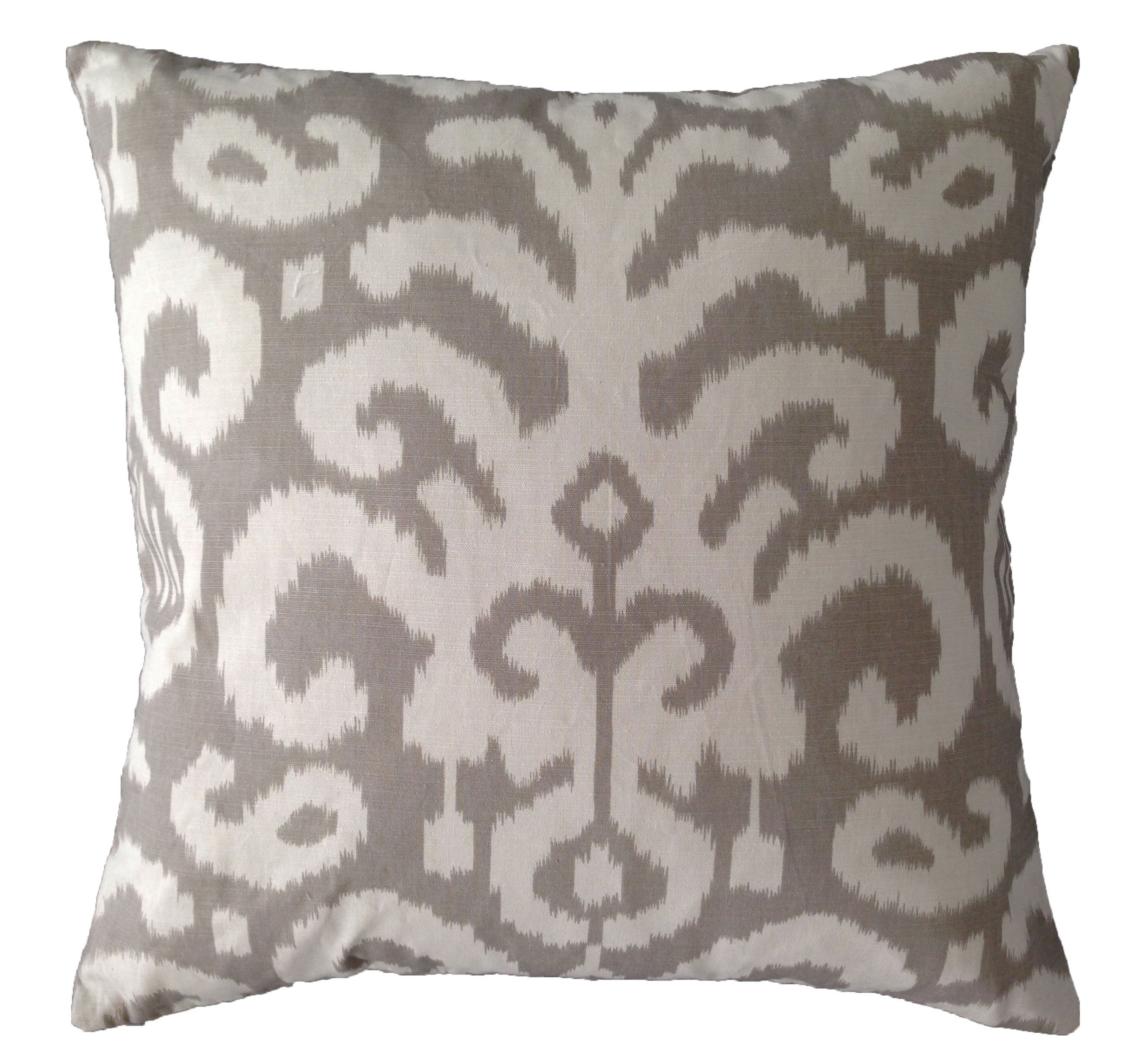 Ikat Cushion Taupe-abc