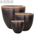 Saigon Planter Set of 3 Brown-abc