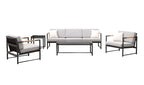 Monaco 5 Piece Lounge Seating Set with Three Seat Sofa in Charcoal-abc