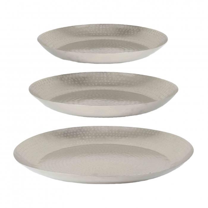 Tray Round 60x45x40 Nickel Set/3-abc