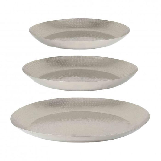Tray Round 60x45x40 Nickel Set/3-abc