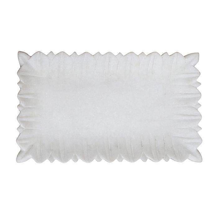 Lotus Marble Rect. Platter-abc