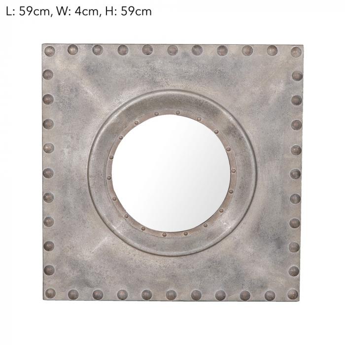 Paris Studded Mirror 59x4x59-abc