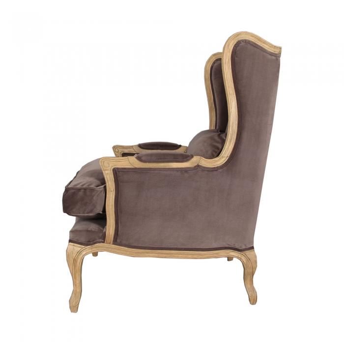Grace Wingback Chair 85x91x105 Grey-abc