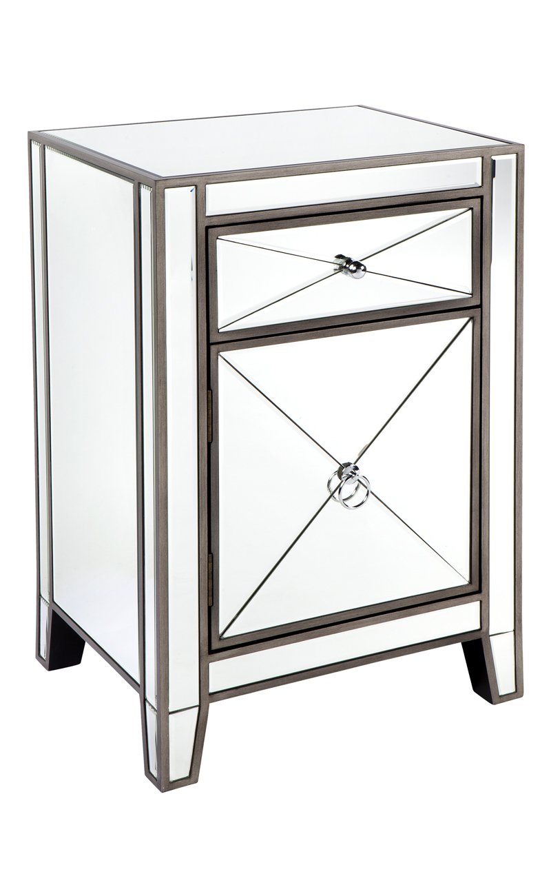 Apolo Bedside Table - Antique Silver-abc