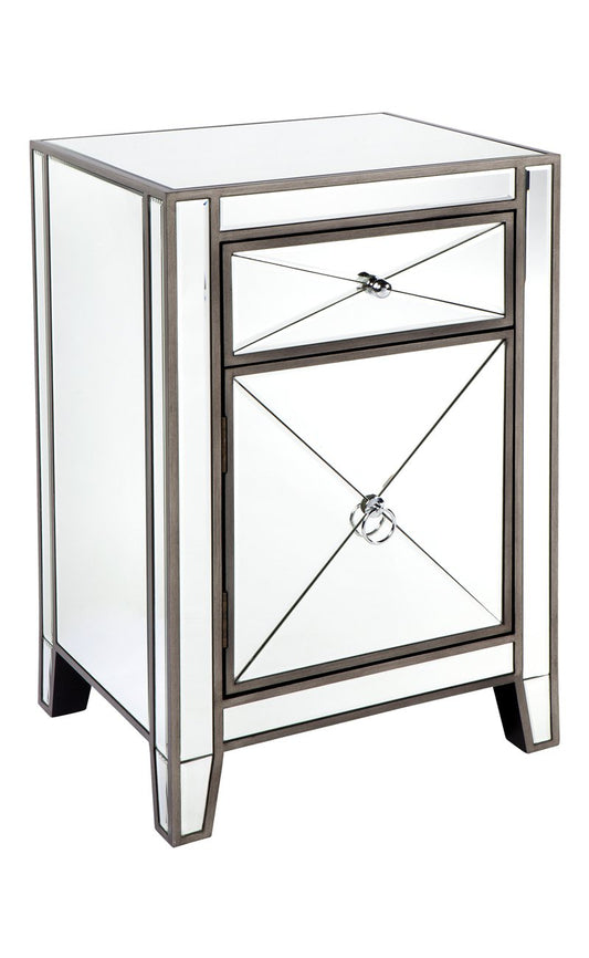 Apolo Bedside Table - Antique Silver-abc