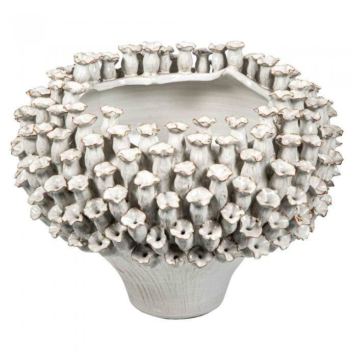 Flower Vase Whte Wide Open Top-abc