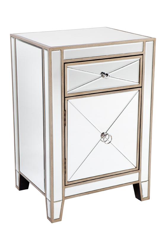 Apolo Bedside Table - Antique Gold-abc