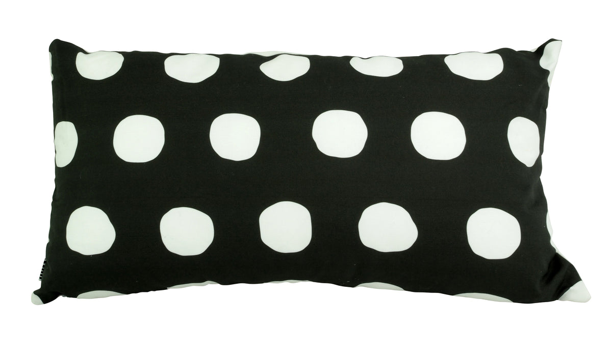 Marcel Pillow White on Black-abc