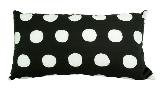 Marcel Pillow White on Black-abc