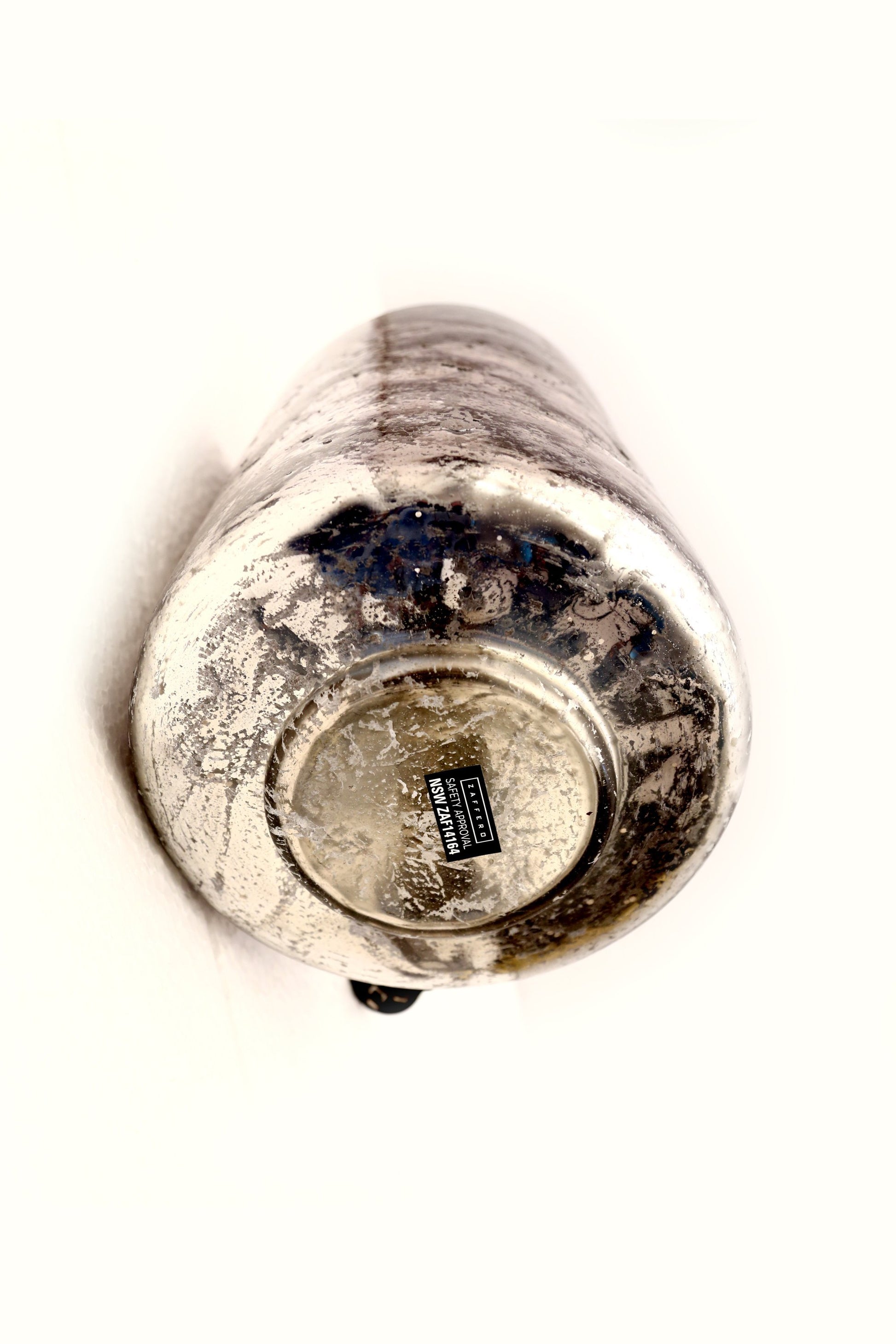 Montmartre - Pewter - Small Cylinder Art Glass Table Lamp-abc