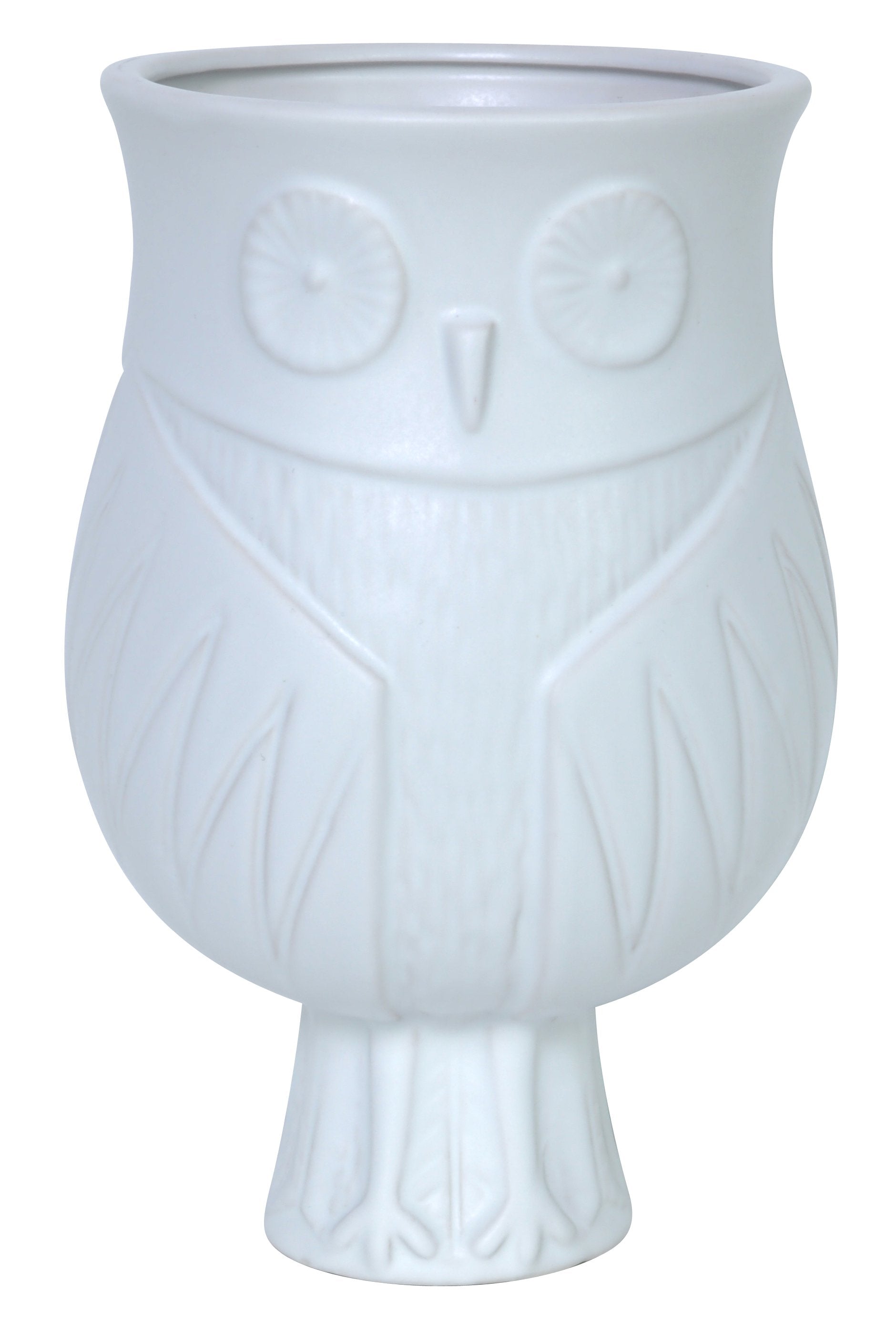 Oly Owl Planter Small - White-abc