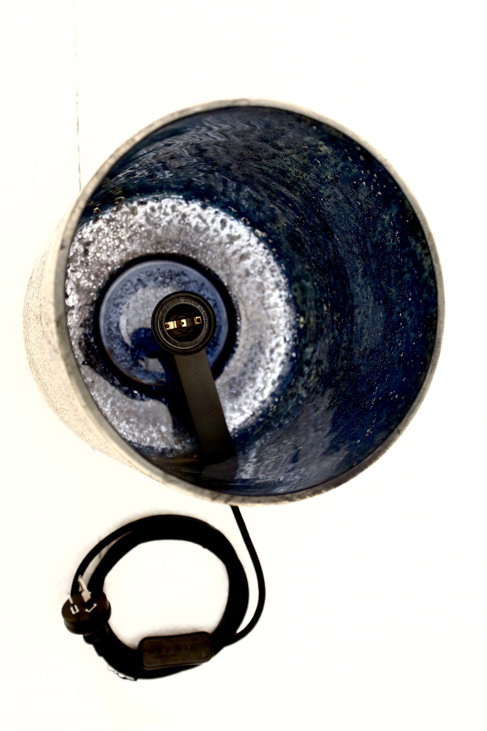 Montmartre - Pewter - Small Cylinder Art Glass Table Lamp-abc