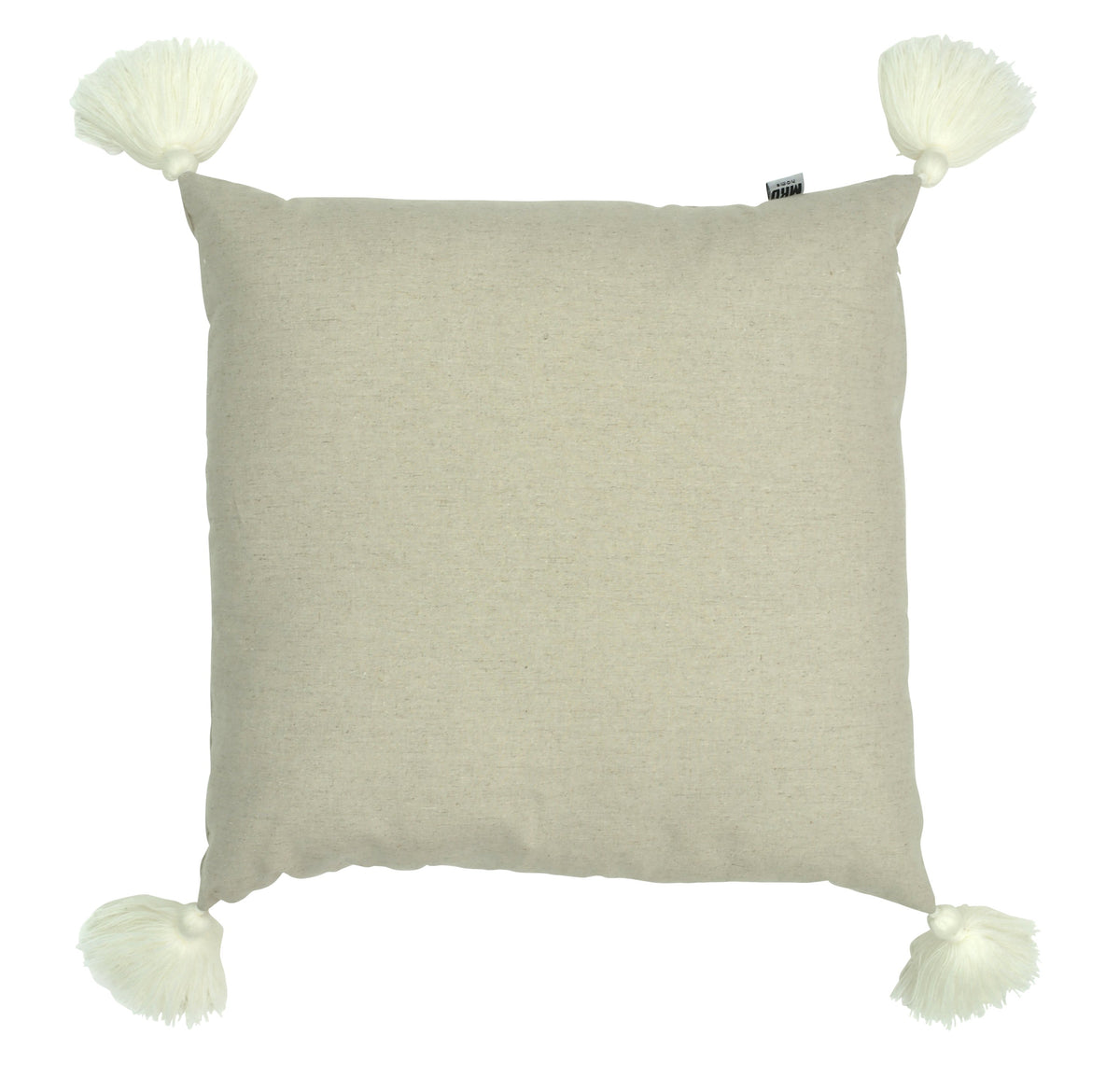 Inka Tassel Cushion Nat /Wht-abc