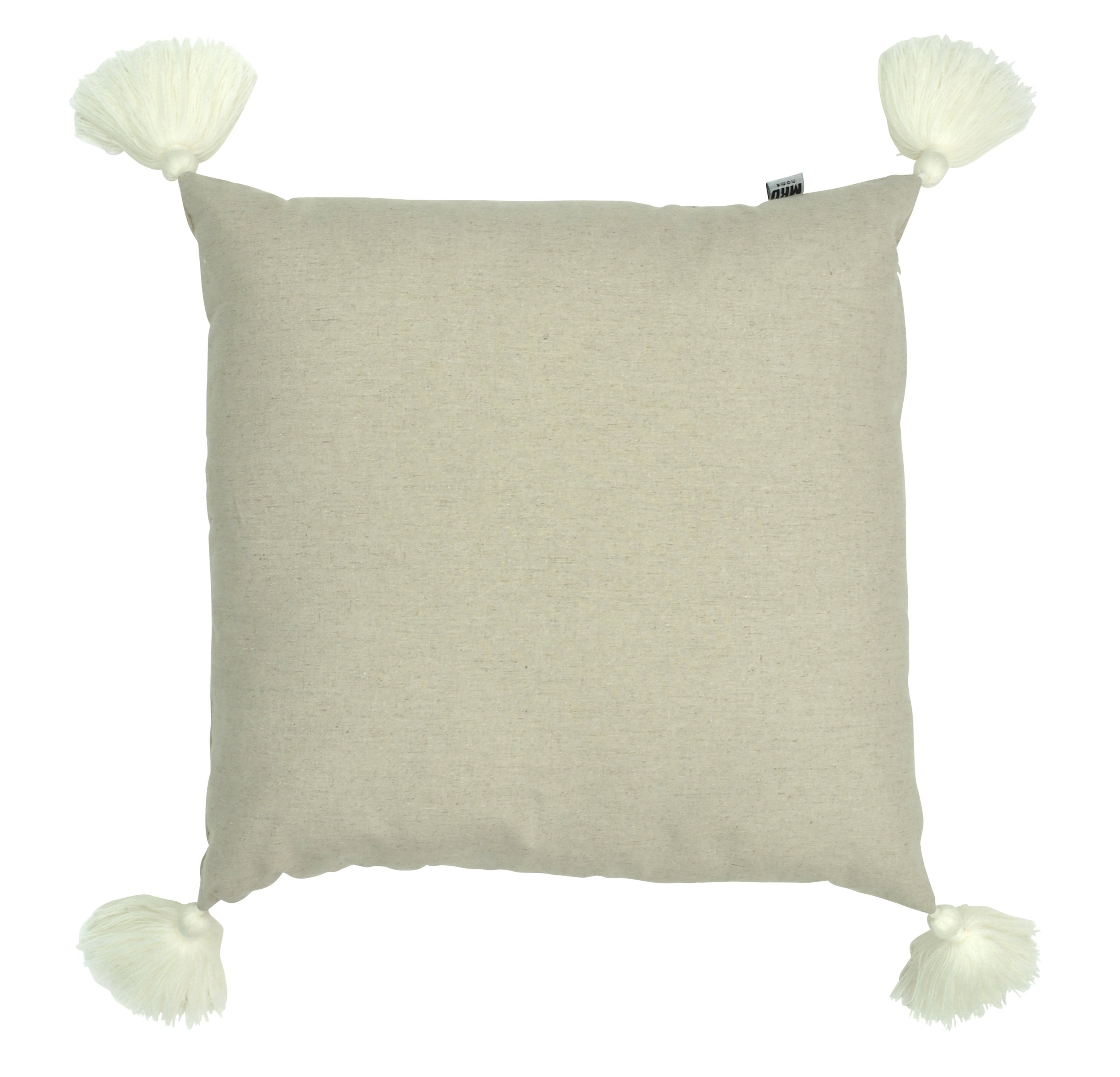 Inka Tassel Cushion Nat /Wht-abc