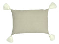 Inka Tassel Pillow Nat/ White-abc