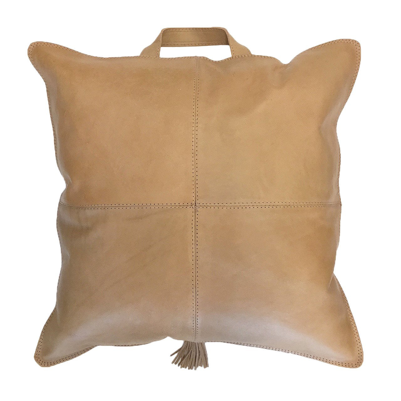 Aren Leather Cushion Caramel-abc
