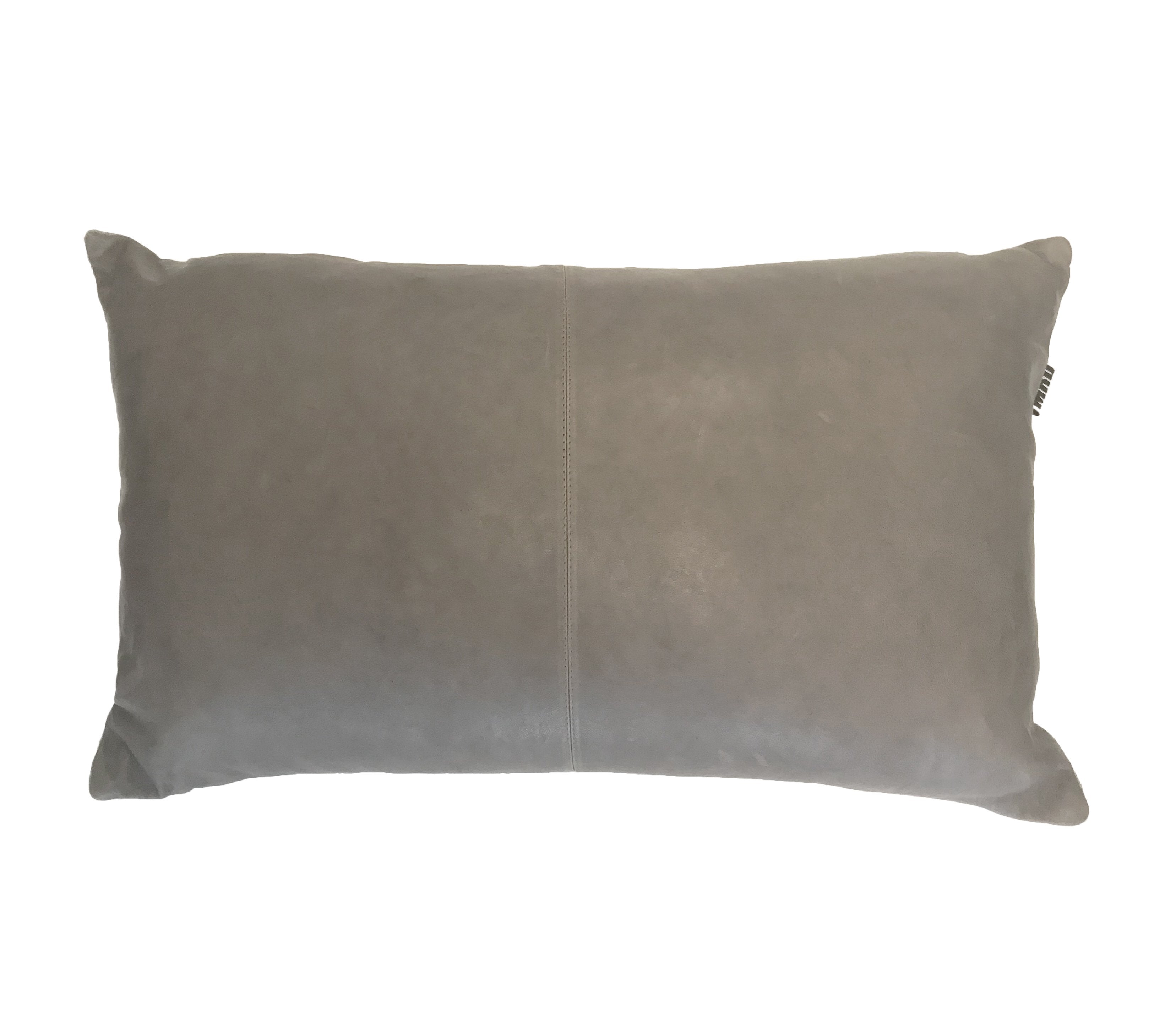 Nappa Leather Pillow Taupe-abc