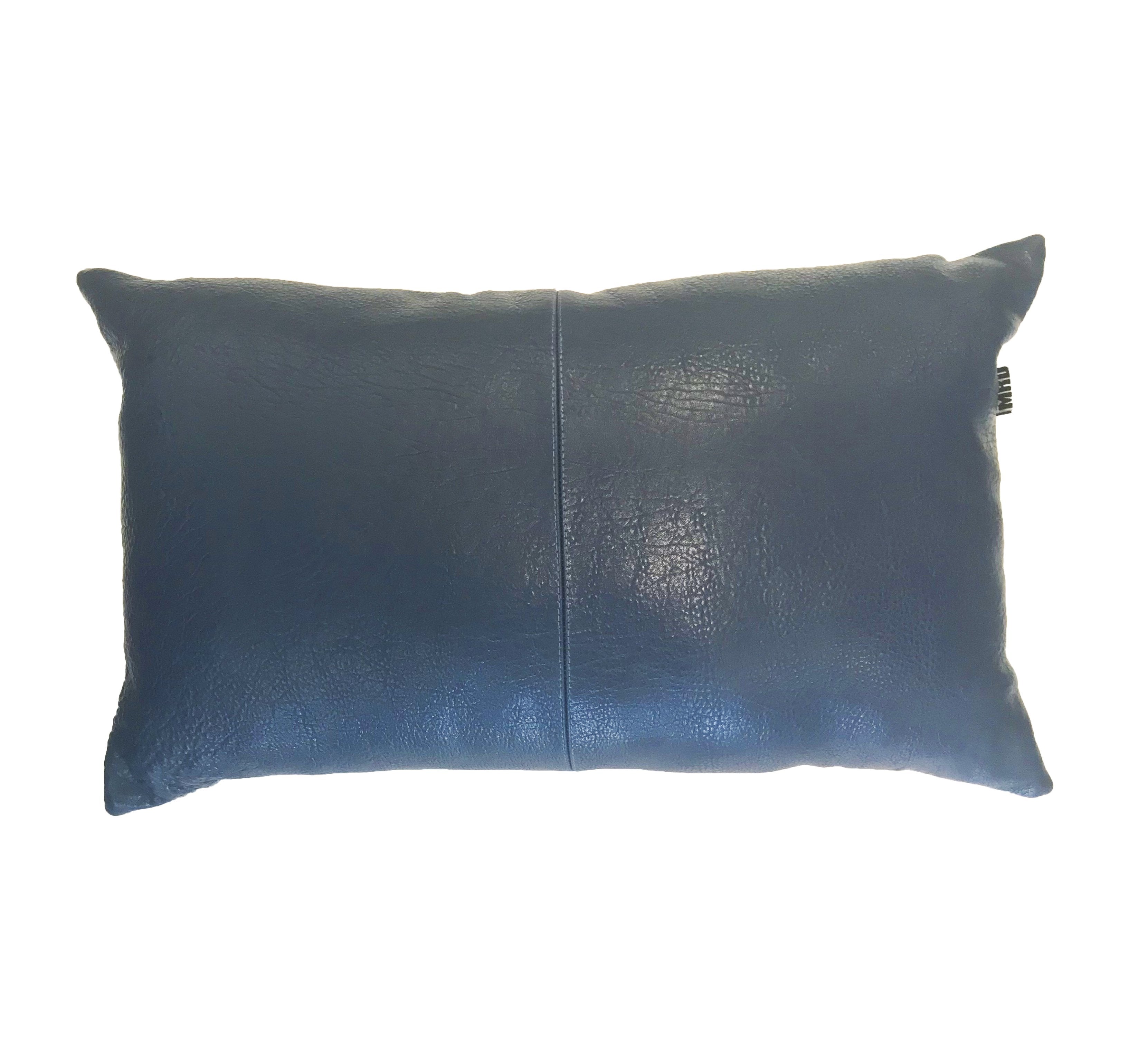 Nappa Textured Pillow Navy-abc