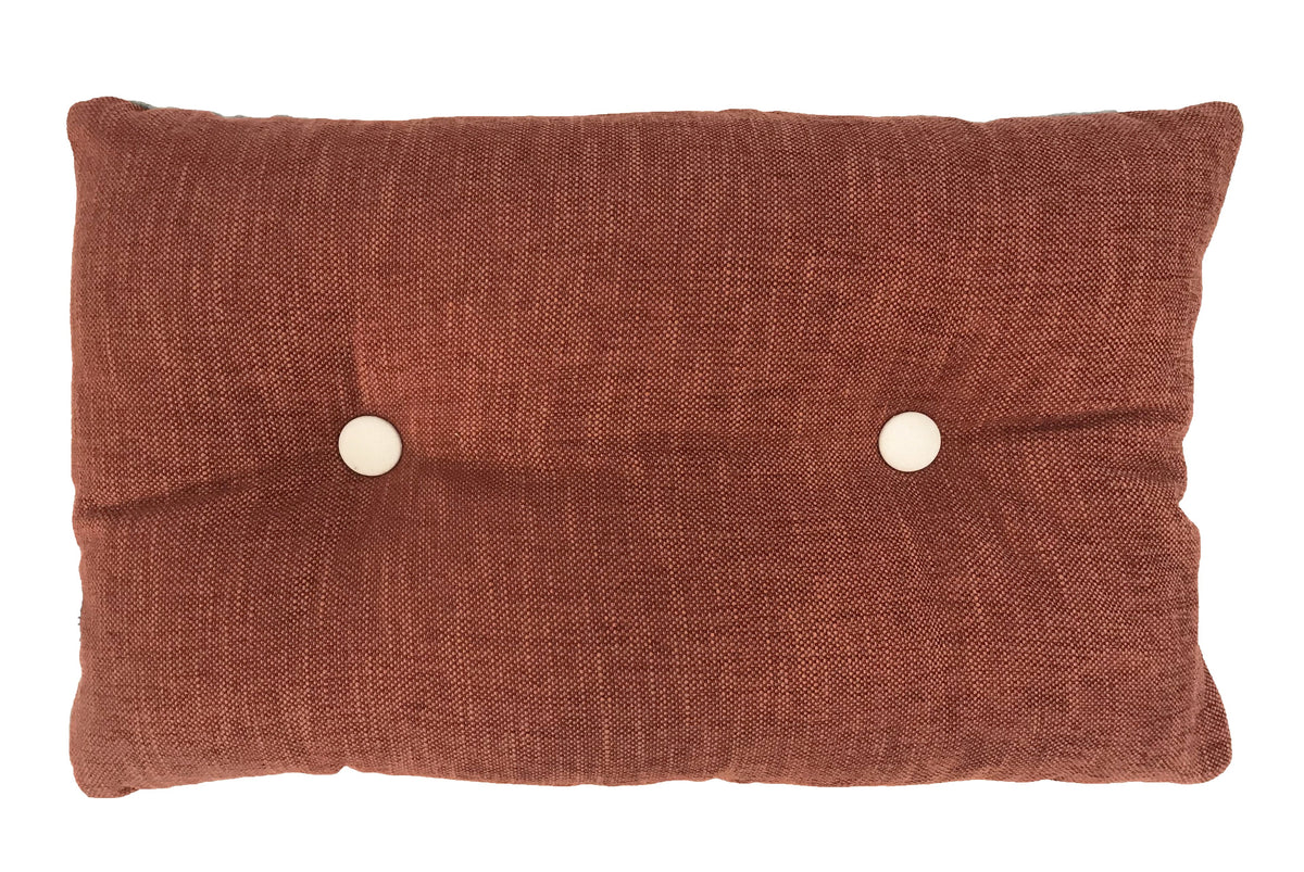 Georgie 2 Button Pillow Brick-abc