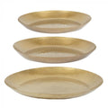 Tray Round 60x45x40 Brass Set/3-abc