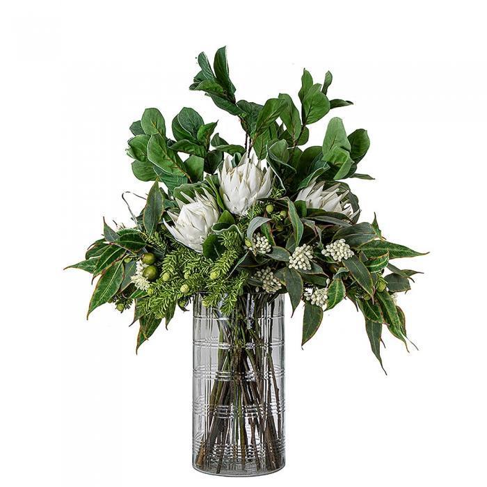 Arthur Lge Protea Vase White-abc
