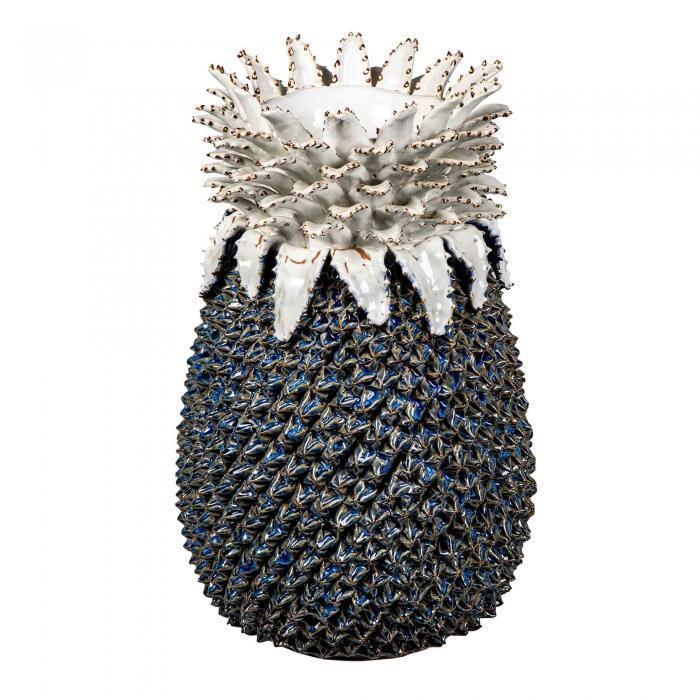 Pineapple Vase Blue and White-abc