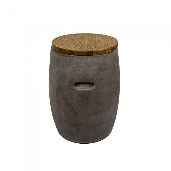 Sabah Stool w/Timber Top-abc